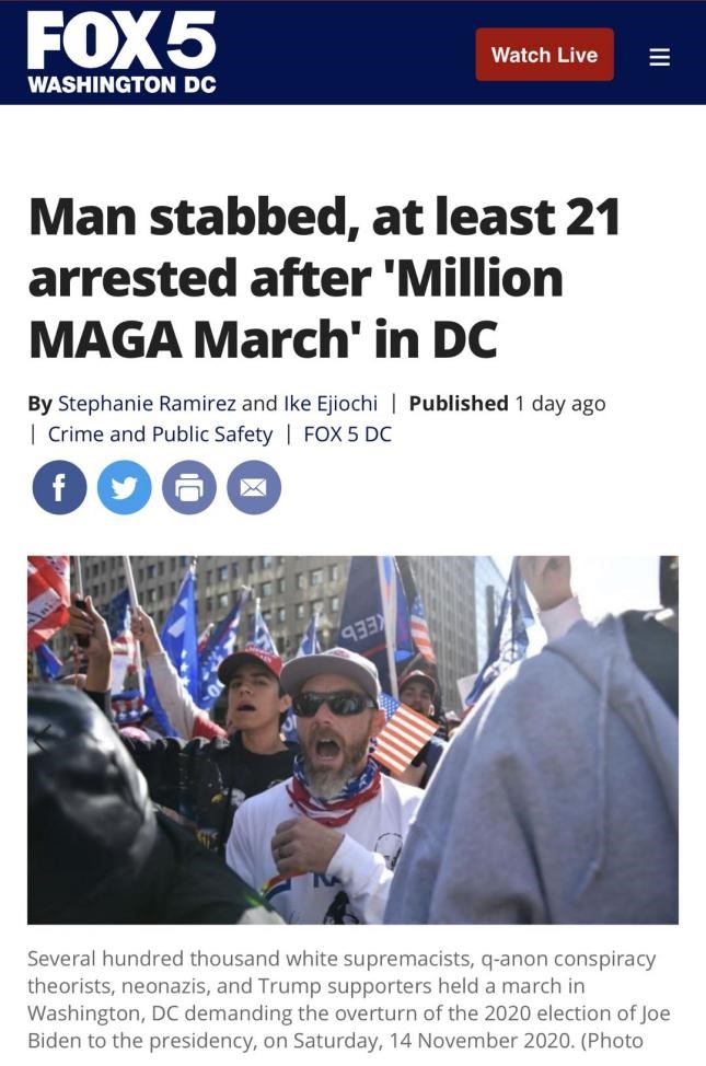 美国分化：华盛顿大游行演变为暴力冲突 极端势力正在撕裂美国